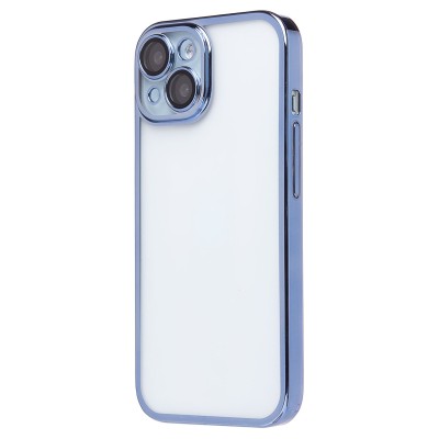 Чехол-накладка для Apple iPhone 15 (синий) - PC073 с закрытой камерой