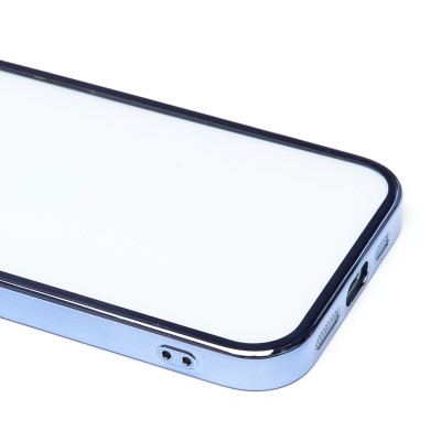 Чехол-накладка для Apple iPhone 15 (синий) - PC073 с закрытой камерой