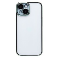 Чехол-накладка для Apple iPhone 15 (зеленый) - PC073 с закрытой камерой