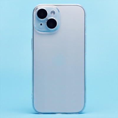 Чехол-накладка для Apple iPhone 15 (прозрачный) - PC073 с закрытой камерой