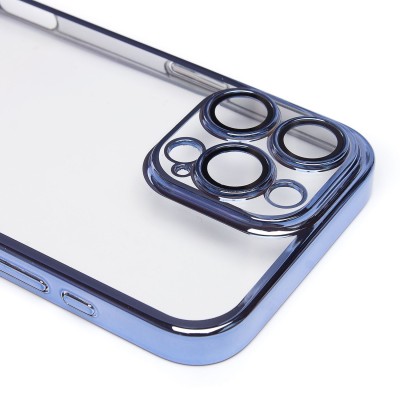 Чехол-накладка для Apple iPhone 16 Pro Max (синий) - PC073 с закрытой камерой