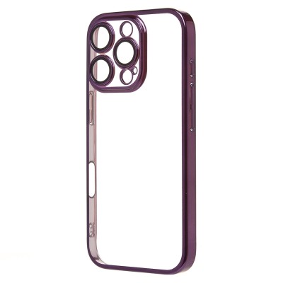 Чехол-накладка для Apple iPhone 16 Pro (фиолетовый) - PC073 с закрытой камерой