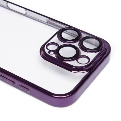 Чехол-накладка для Apple iPhone 16 Pro (фиолетовый) - PC073 с закрытой камерой