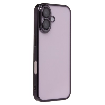 Чехол-накладка для Apple iPhone 16 (черный) - PC073 с закрытой камерой