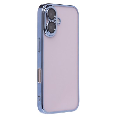 Чехол-накладка для Apple iPhone 16 (синий) - PC073 с закрытой камерой