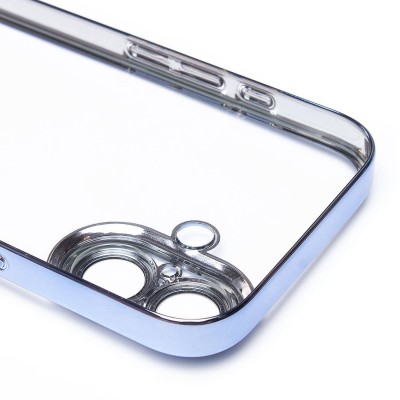 Чехол-накладка для Apple iPhone 16 (синий) - PC073 с закрытой камерой