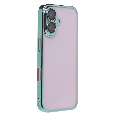 Чехол-накладка для Apple iPhone 16 (зеленый) - PC073 с закрытой камерой