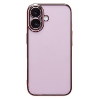 Чехол-накладка для Apple iPhone 16 (розовое золото) - PC073 с закрытой камерой