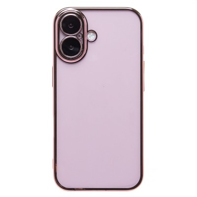 Чехол-накладка для Apple iPhone 16 (розовое золото) - PC073 с закрытой камерой