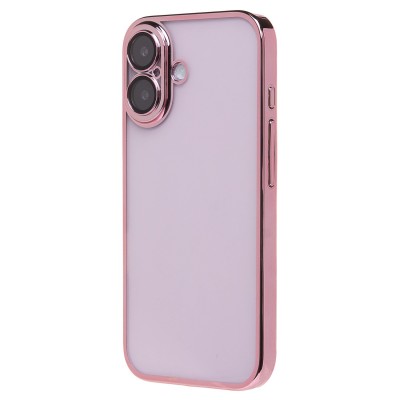 Чехол-накладка для Apple iPhone 16 (розовое золото) - PC073 с закрытой камерой