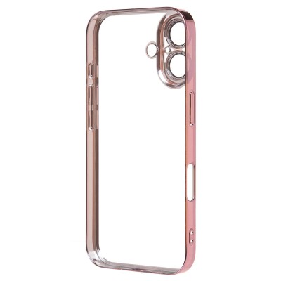 Чехол-накладка для Apple iPhone 16 (розовое золото) - PC073 с закрытой камерой