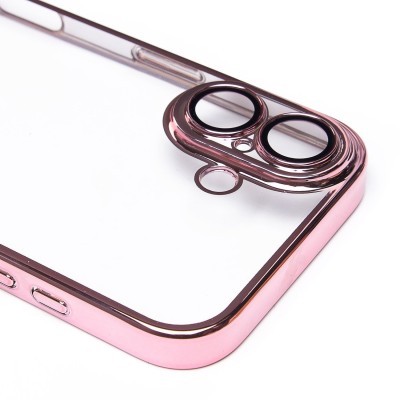 Чехол-накладка для Apple iPhone 16 (розовое золото) - PC073 с закрытой камерой