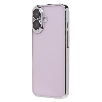 Чехол-накладка для Apple iPhone 16 (серебяный) - PC073 с закрытой камерой