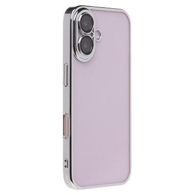 Чехол-накладка для Apple iPhone 16 (серебяный) - PC073 с закрытой камерой