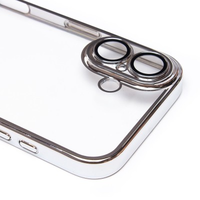 Чехол-накладка для Apple iPhone 16 (серебяный) - PC073 с закрытой камерой