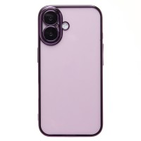 Чехол-накладка для Apple iPhone 16 (фиолетовый) - PC073 с закрытой камерой