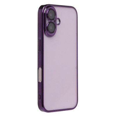 Чехол-накладка для Apple iPhone 16 (фиолетовый) - PC073 с закрытой камерой