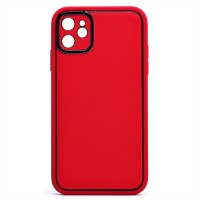 Чехол-накладка для Apple iPhone 11 (красный) - PC084 экокожа