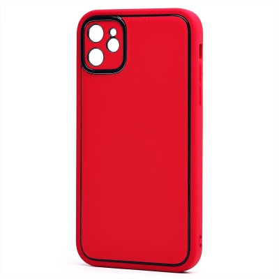 Чехол-накладка для Apple iPhone 11 (красный) - PC084 экокожа