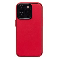Чехол-накладка для Apple iPhone 14 Pro (красный) - PC084 экокожа