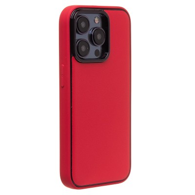 Чехол-накладка для Apple iPhone 14 Pro (красный) - PC084 экокожа
