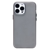 Чехол-накладка для Apple iPhone 13 Pro Max (матовый прозрачный/черный) - PC089