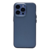 Чехол-накладка для Apple iPhone 13 Pro (матовый прозрачный/черный) - PC089