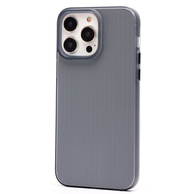 Чехол-накладка для Apple iPhone 14 Pro Max (матовый прозрачный/черный) - PC089 Чехол-накладка для Apple iPhone 14 Pro Max (матовый прозрачный/черный) - PC089