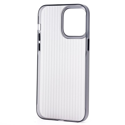 Чехол-накладка для Apple iPhone 14 Pro Max (матовый прозрачный/черный) - PC089 Чехол-накладка для Apple iPhone 14 Pro Max (матовый прозрачный/черный) - PC089
