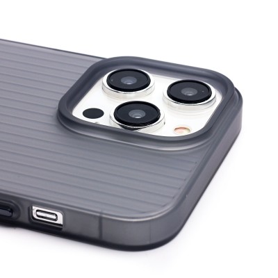 Чехол-накладка для Apple iPhone 14 Pro Max (матовый прозрачный/черный) - PC089 Чехол-накладка для Apple iPhone 14 Pro Max (матовый прозрачный/черный) - PC089