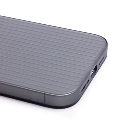 Чехол-накладка для Apple iPhone 14 Pro Max (матовый прозрачный/черный) - PC089 Чехол-накладка для Apple iPhone 14 Pro Max (матовый прозрачный/черный) - PC089