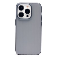 Чехол-накладка для Apple iPhone 14 Pro (матовый прозрачный/черный) - PC089 Чехол-накладка для Apple iPhone 14 Pro (матовый прозрачный/черный) - PC089