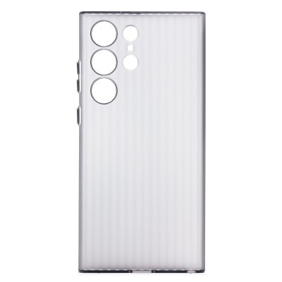 Чехол-накладка для Samsung Galaxy S23 Ultra (матовый прозрачный/черный) - PC089