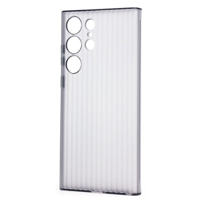 Чехол-накладка для Samsung Galaxy S23 Ultra (матовый прозрачный/черный) - PC089 Чехол-накладка для Samsung Galaxy S23 Ultra (матовый прозрачный/черный) - PC089