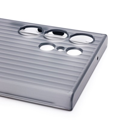 Чехол-накладка для Samsung Galaxy S23 Ultra (матовый прозрачный/черный) - PC089 Чехол-накладка для Samsung Galaxy S23 Ultra (матовый прозрачный/черный) - PC089