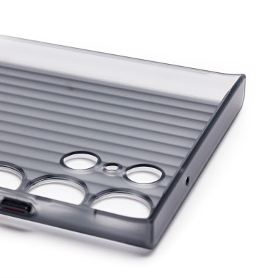 Чехол-накладка для Samsung Galaxy S23 Ultra (матовый прозрачный/черный) - PC089 Чехол-накладка для Samsung Galaxy S23 Ultra (матовый прозрачный/черный) - PC089