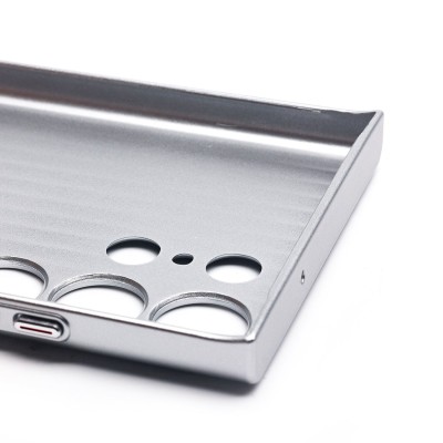 Чехол-накладка для Samsung Galaxy S23 Ultra (серебяный) - PC089