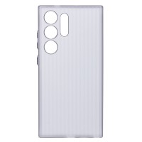 Чехол-накладка для Samsung Galaxy S24 Ultra (матовый прозрачный/черный) - PC089