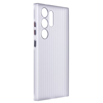 Чехол-накладка для Samsung Galaxy S24 Ultra (матовый прозрачный/черный) - PC089