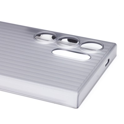 Чехол-накладка для Samsung Galaxy S24 Ultra (матовый прозрачный/черный) - PC089