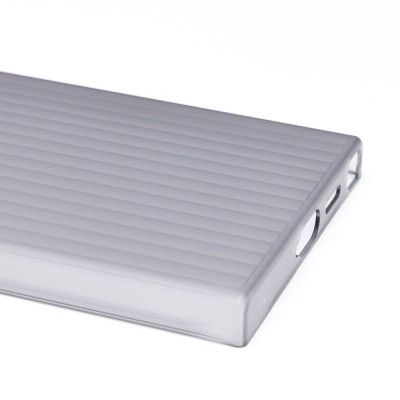 Чехол-накладка для Samsung Galaxy S24 Ultra (матовый прозрачный/черный) - PC089