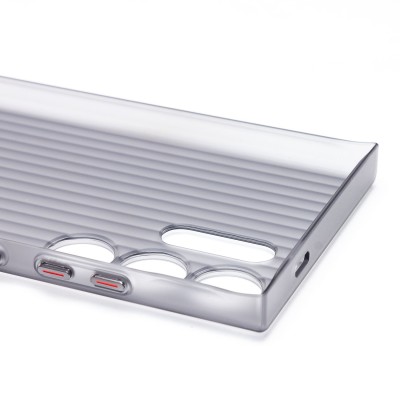 Чехол-накладка для Samsung Galaxy S24 Ultra (матовый прозрачный/черный) - PC089