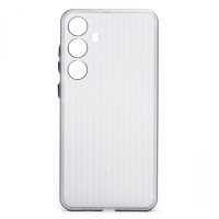 Чехол-накладка для Samsung Galaxy S24 (матовый прозрачный/черный) - PC089