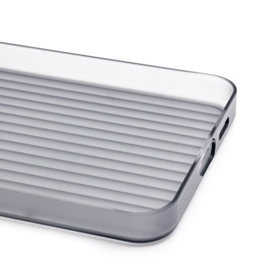 Чехол-накладка для Samsung Galaxy S24+ (матовый прозрачный/черный) - PC089