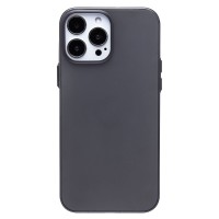 Чехол-накладка для Apple iPhone 13 Pro Max (матовый прозрачный/черный) - PC091