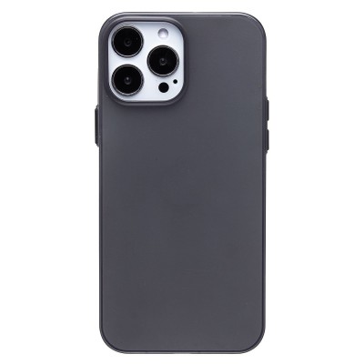 Чехол-накладка для Apple iPhone 13 Pro Max (матовый прозрачный/черный) - PC091
