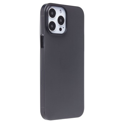 Чехол-накладка для Apple iPhone 13 Pro Max (матовый прозрачный/черный) - PC091