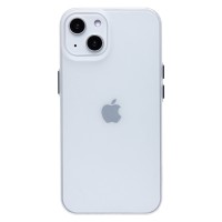 Чехол-накладка для Apple iPhone 14/iPhone 13 (матовый прозрачный/белый) - PC091