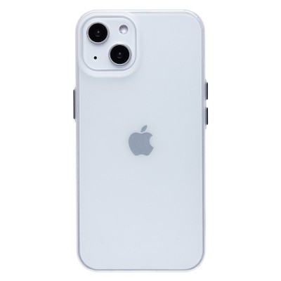 Чехол-накладка для Apple iPhone 14/iPhone 13 (матовый прозрачный/белый) - PC091