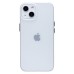 Чехол-накладка для Apple iPhone 14/iPhone 13 (матовый прозрачный/белый) - PC091